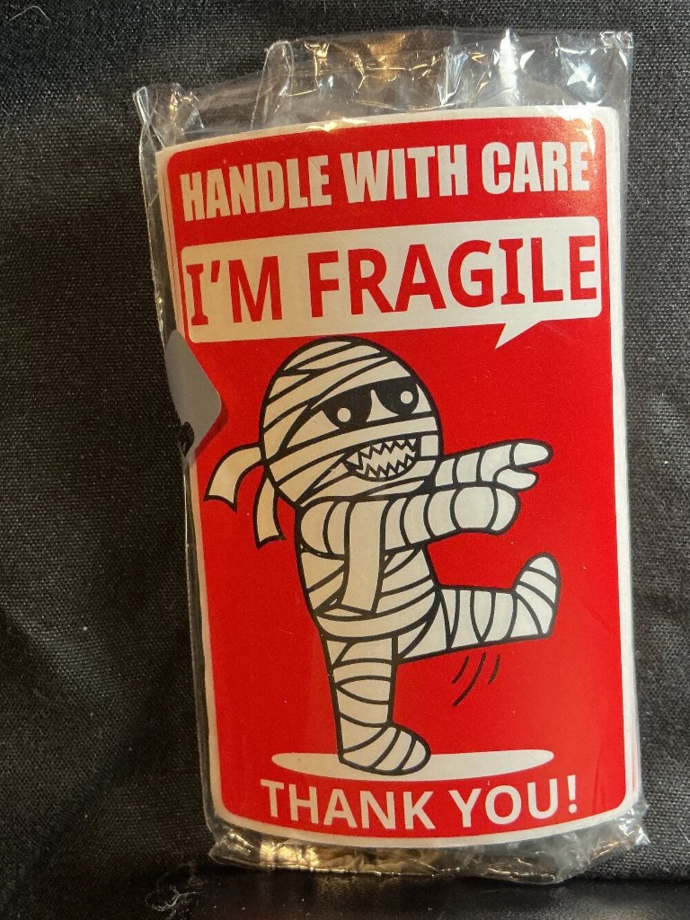 ★ 50 Mummy Handle With Care Fragile Thank You Shipping Stickers Labels